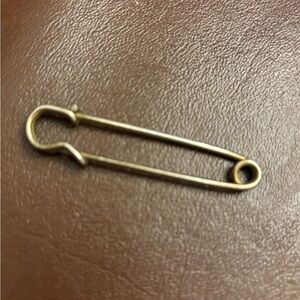 Gold Safety Pin Brooch